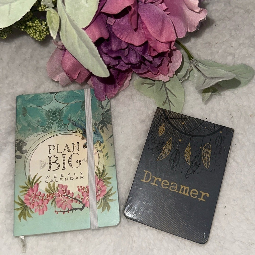 Papaya Art Sun Chaser Pocket Planner and Dreamer Mini Notebook Set Floral Gold